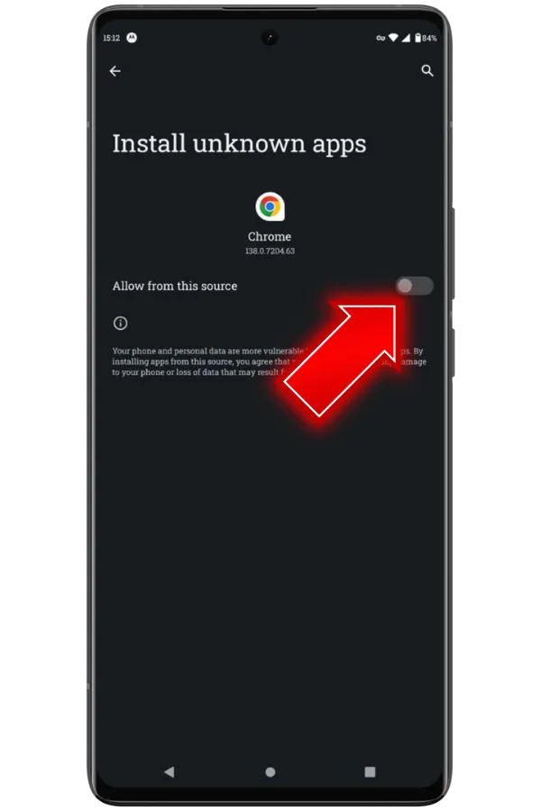Autorizzate installazioni fonti sconosciute