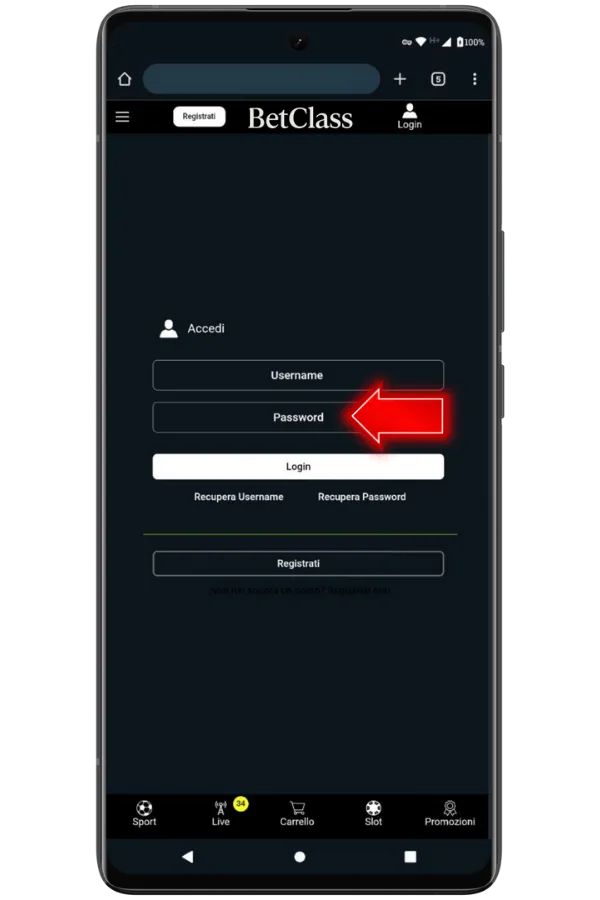 Digitate password personale